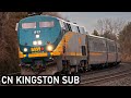 A day of fast trains on the cn kingston subdivision