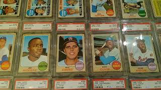 1968 PSA graded baseball card showcase