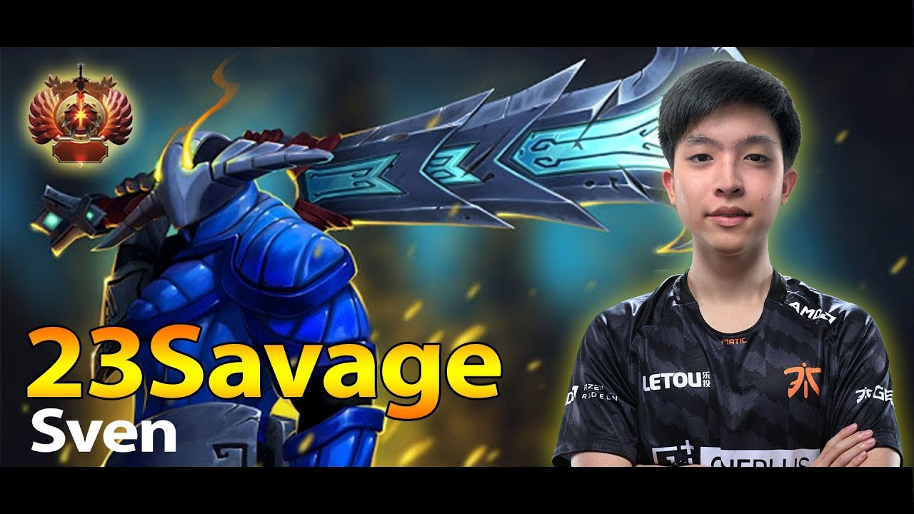 Fnatic.23Savage "Sven" 59K Gold Pro Player Gameplay | Dota 2