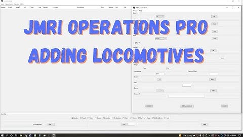 JMRI Operations Pro Part 3 - Adding Locomotives