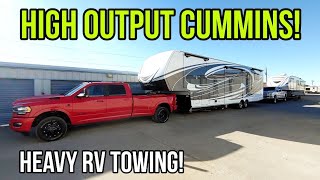 High Output RAM 3500 goes on its first RV trip towing the 43' Vanleigh 42RDB