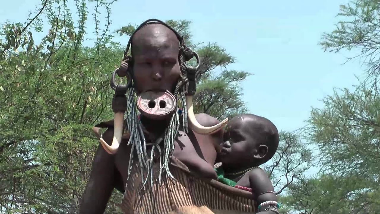 Mursi People Native African Tribes In The Omo Valley In South Of Ethiopia Youtube