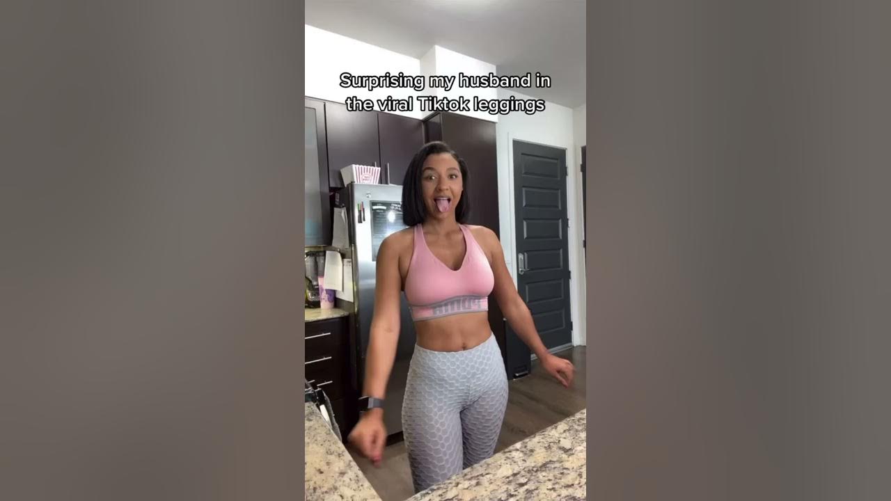 Surprising my husband in the viral TikTok leggings #shorts 