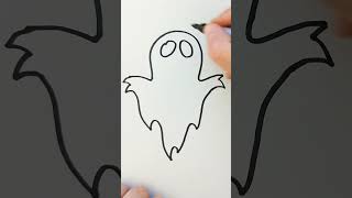 Scary Ghost - Halloween Drawing For Kids