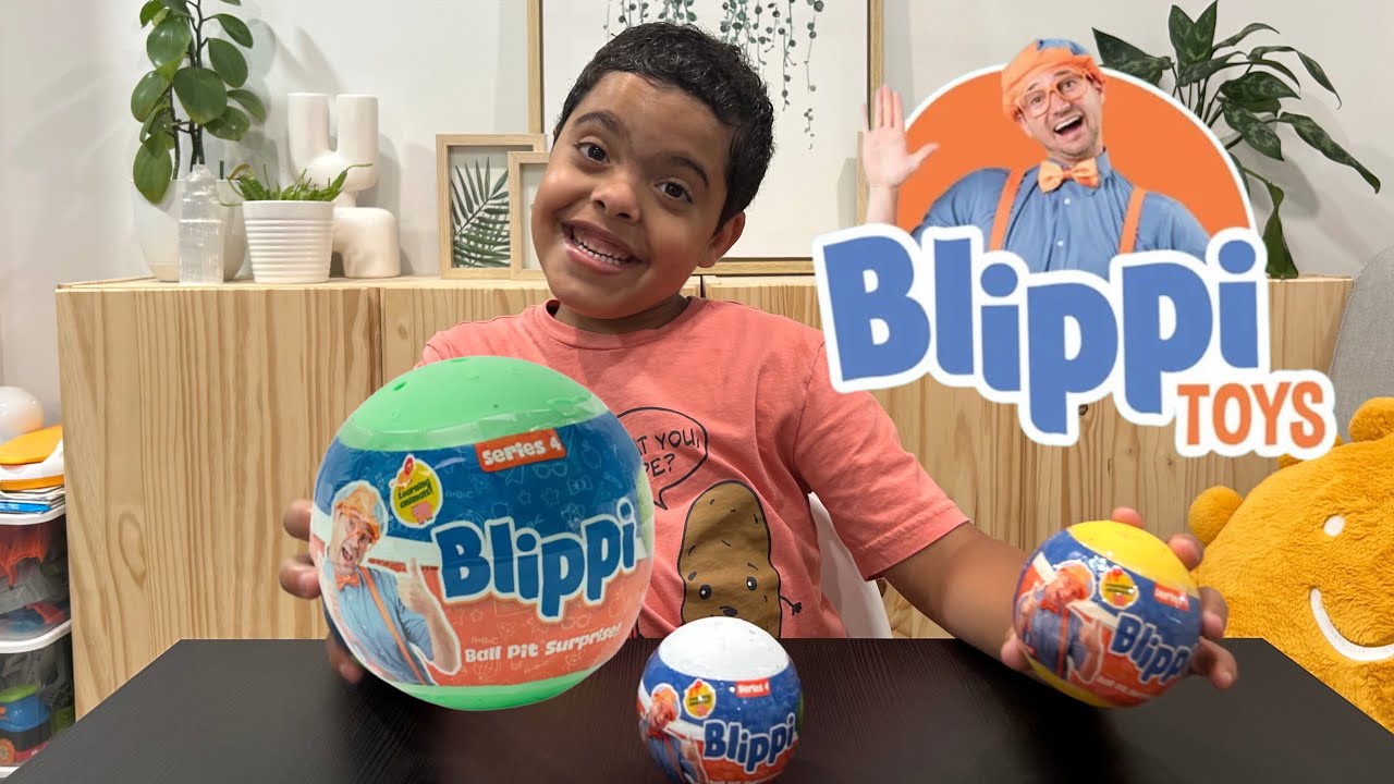 BLIPPI TOYS Ball Pit Surprise Toy Opening Series 4 Learning Animals