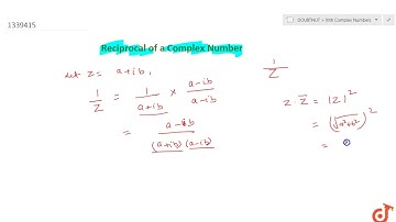Find the reciprocal of a complex no.