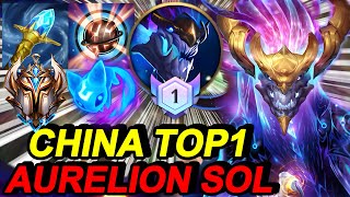 Wild Rift China Top1 Aurelion Sol Mid - Challenger Rank Gameplay - Best Build Rune - Late Game OP