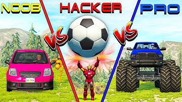 NOOB vs PRO vs HACKER crashes #9 - Beamng drive