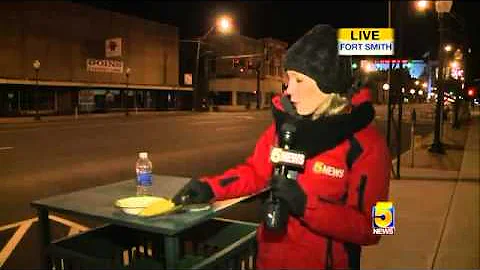 Reporter Katie Kormann Demonstrates Cold Impact