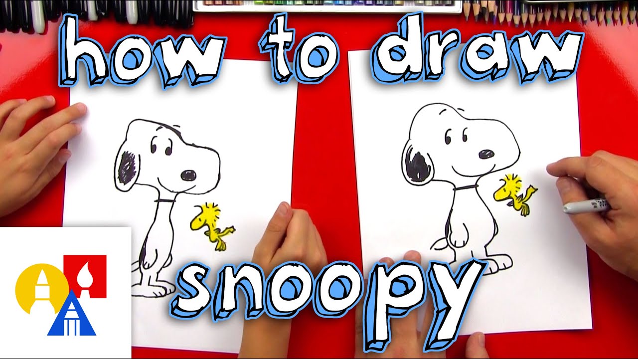 How To Draw Snoopy And Woodstock Youtube