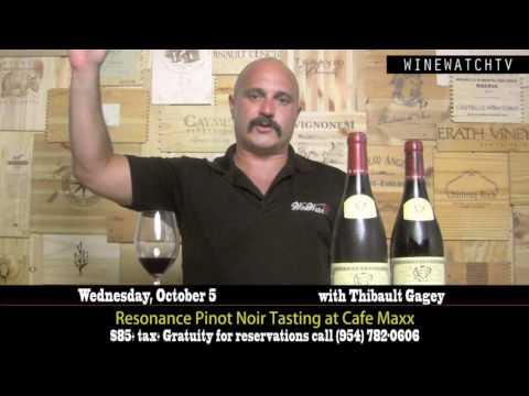 Resonance Pinot Noir at Cafe Maxx with Thibault Gagey - click image for video