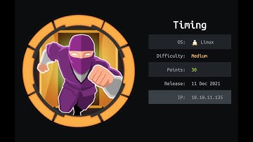 Timing Hackthebox Walkthrough