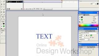 Motion tweening text - Macromedia Flash Urdu Tutorial 10/32