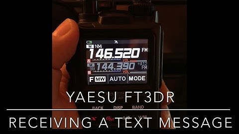 Yaesu FT3DR: Receiving a SMS Text Message