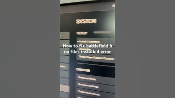 How to fix battlefield 6 no files installed error
