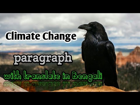 Climate change  paragraph in easy words || with Bengali translate | Climate Change Paragraph writing