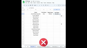 Split Names in Google Sheets | Easy Split Formula 😎 🔥 #googlesheets #exceltips