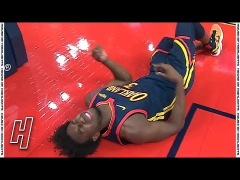 James Wiseman KNEE INJURY, Leaves Game - Rockets vs Warriors | April 10, 2021