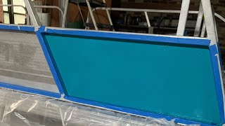 Aluminum boat painting part 1