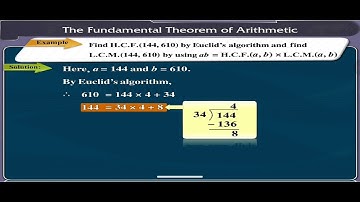 The Fundamental Theorem of Arithmetic (math) Class 10th 