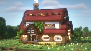 Minecraft: How To Build a Cozy Survival Base(House Tutorial)(#40) | 마인크래프트 건축, 야생기지, 인테리어
