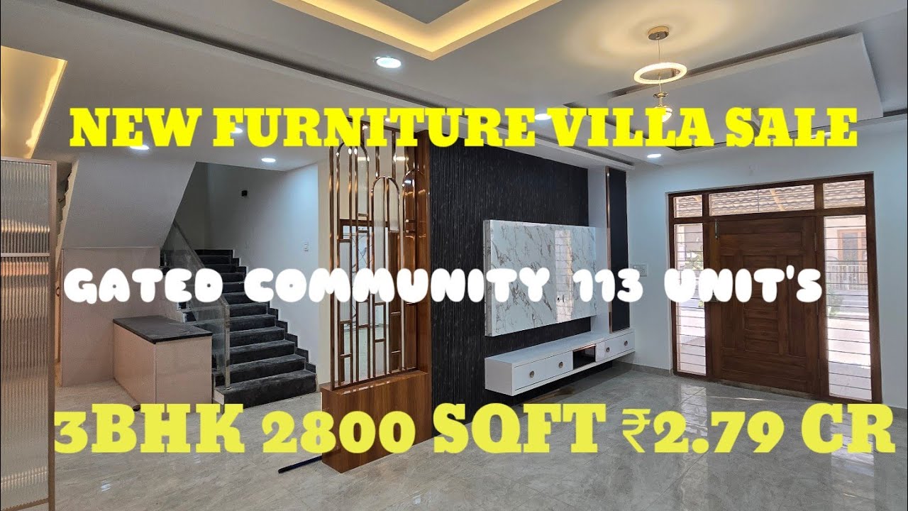 || 2800 SQFT NEW FURNITURE VILLA SALE || GATED COMMUNITY || RR PROPERTIES || PROPERTY CODE  :RR 1499