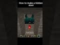 How to make a hidden door😱😱 #minecraft #minecraftgameplay #minecraftgaming #minecraftbuilding