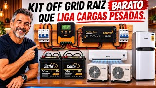 COMO LIGAR 2 AR-CONDICIONADO NO OFF GRID RAIZ COM 2 PAINEL SOLAR 155W