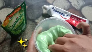 Cara membuat slime dari sunlight dan Pepsodent