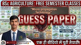 Micro-propagation Technology Guess Paper // GPB-322 Important Questions // BSc Agriculture 6th Sem
