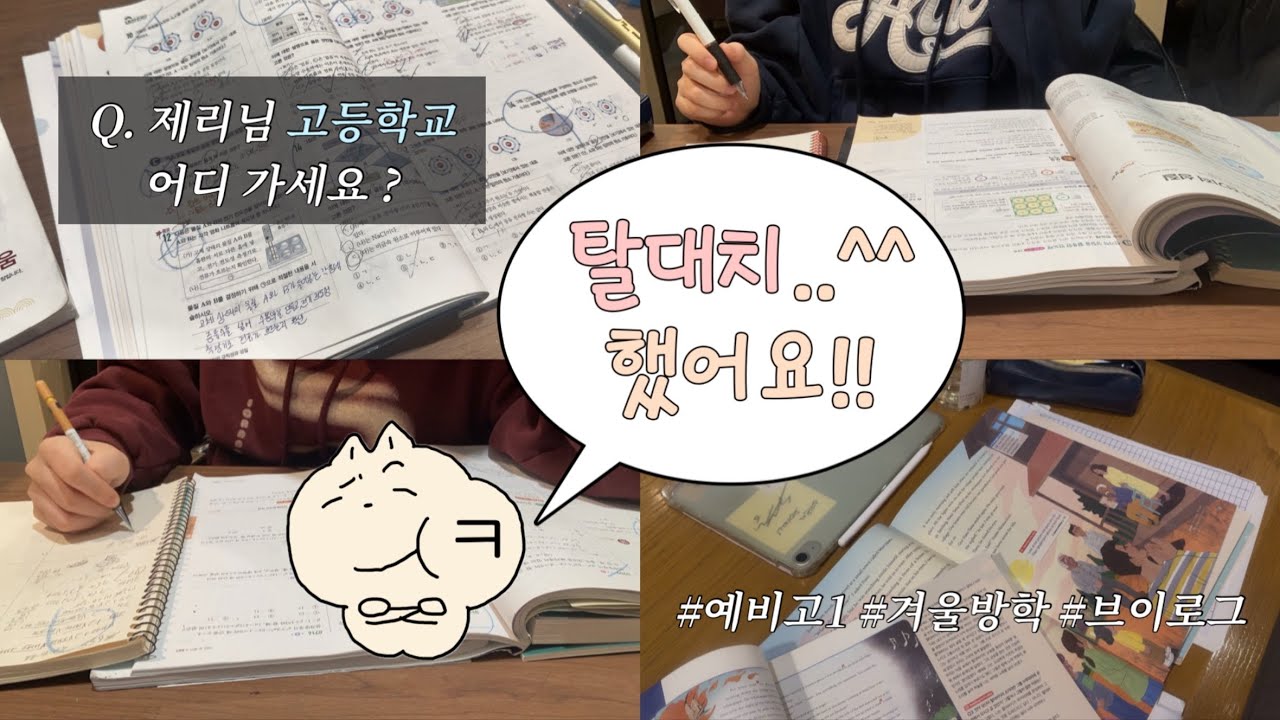 🚨 탈대치한 예비고1 겨울방학 공부브이로그 “탈대치한 이유와 앞으로의 방향성“ / 고등학교 입학 D-1 / STUDY VLOG / #공튜버제리 