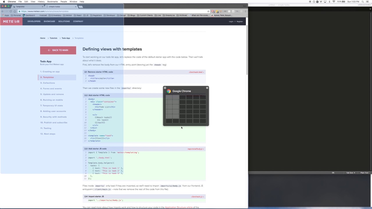 Meteor Tutorial Walkthrough Blaze - Part 1 - YouTube