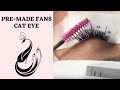 Eyelash Extensions Tutorial 6D (Pre-Made Fans) Lashes Cat Eye Look