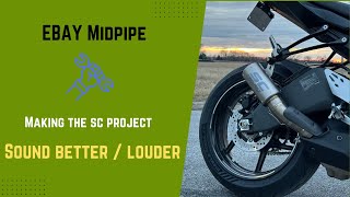 Ebay Linkpipe on the 2024 ZX6R / SC Project exhaust