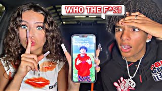 PUTTING ANOTHER GUY AS MY LOCKSCREEN PRANK ON BOYFRIEND!!