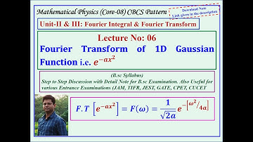 𝐅𝐨𝐮𝐫𝐢𝐞𝐫 𝐓𝐫𝐚𝐧𝐬𝐟𝐨𝐫𝐦 𝐨𝐟 𝟏𝐃 𝐆𝐚𝐮𝐬𝐬𝐢𝐚𝐧 𝐅𝐮𝐧𝐜𝐭𝐢𝐨𝐧