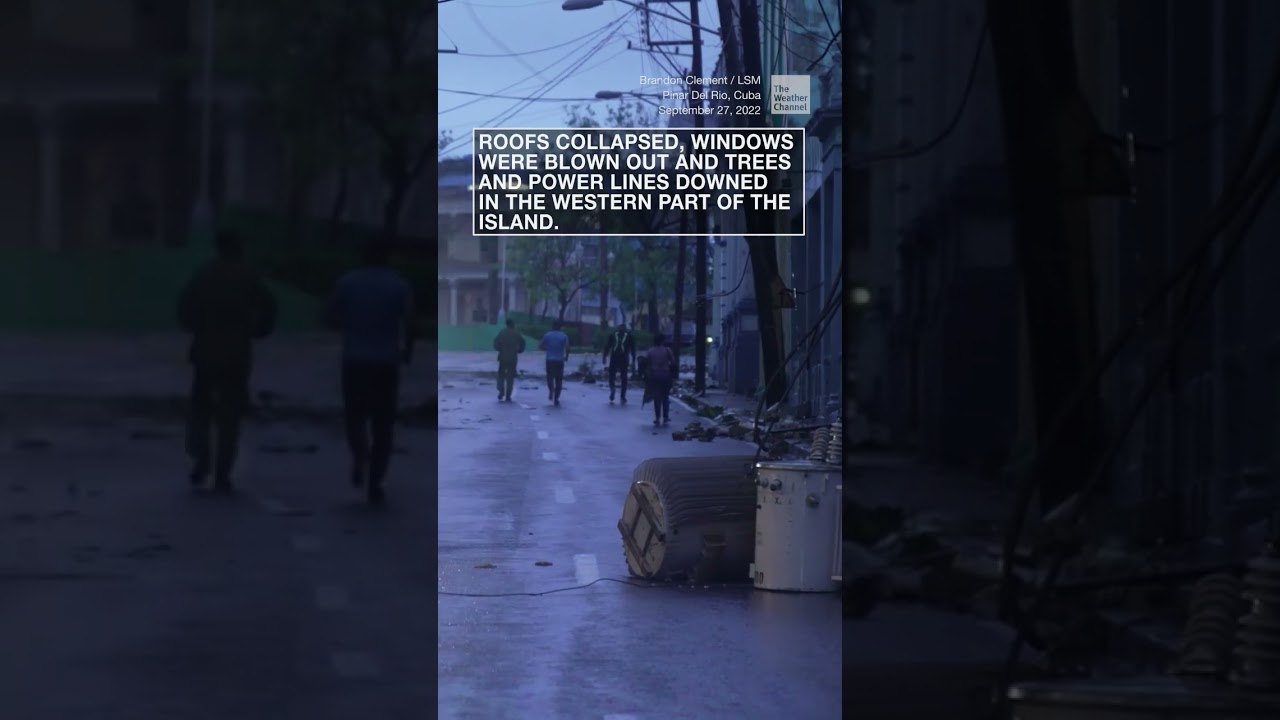 Hurricane Ian strikes Cuba: first images of damage as the storm now heads to Florida #shorts