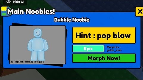 New Update | How to find Bubble Noobie in Find the Noobies Morphs | Roblox
