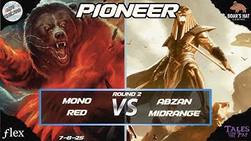 Mono Red VS Abzan Midrange   [MTG Pioneer Round 2]