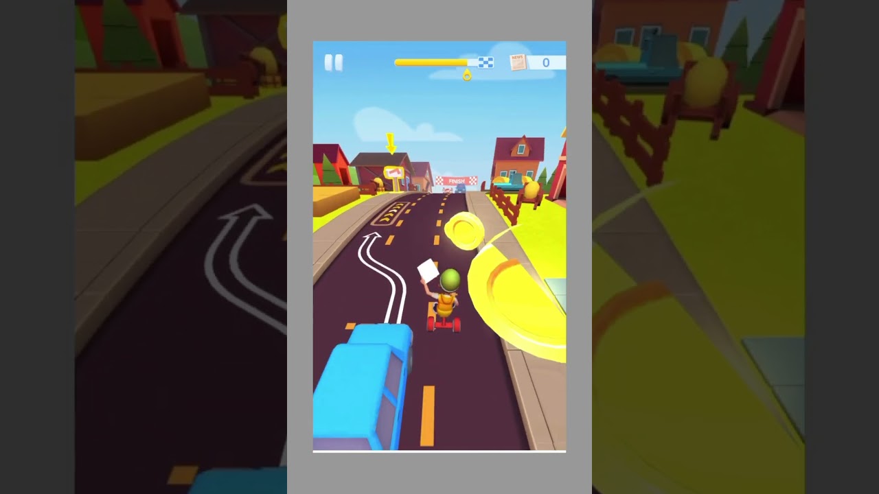 Paper boy Race- mobilegame .Паперовому бой- игра для мобильного. 