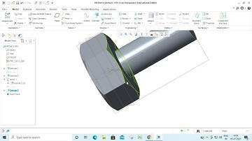 How to draw nut and bolt in creo paramatric