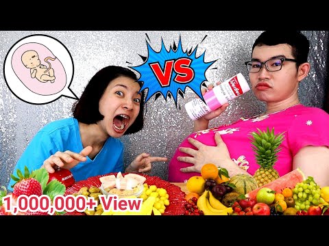 ชาเลนจ์อาหาร คนท้อง VS ไม่ท้อง #Mukbang PREGNANT vs NOT PREGNANT FOOD:ขันติ