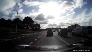 Van Ignores Red Cross On Smart Motorway M62