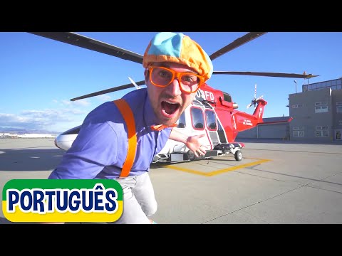 Blippi Português no Helicóptero dos Bombeiros | Vídeos Educativos | As Aventuras de Blippi