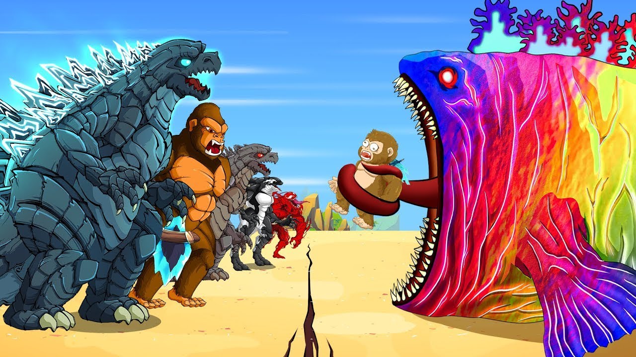 Godzilla & Kong Vs Bloopzilla Earth -_- Rescue Baby Kong Ep.2 ...