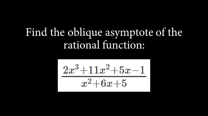 How to find oblique asymptote of a rational function?