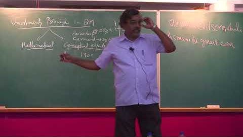 Quantum Mechanics and Applications: Session 7: Uncertainty Principle