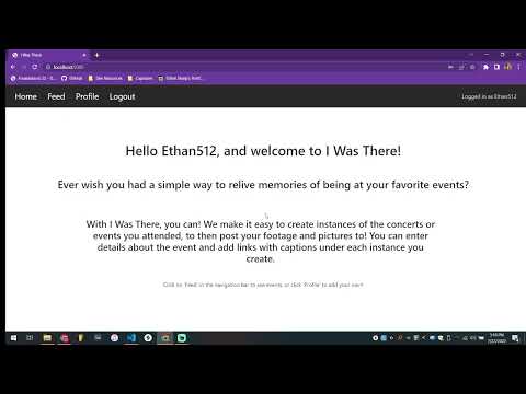 'I Was There' Web Application