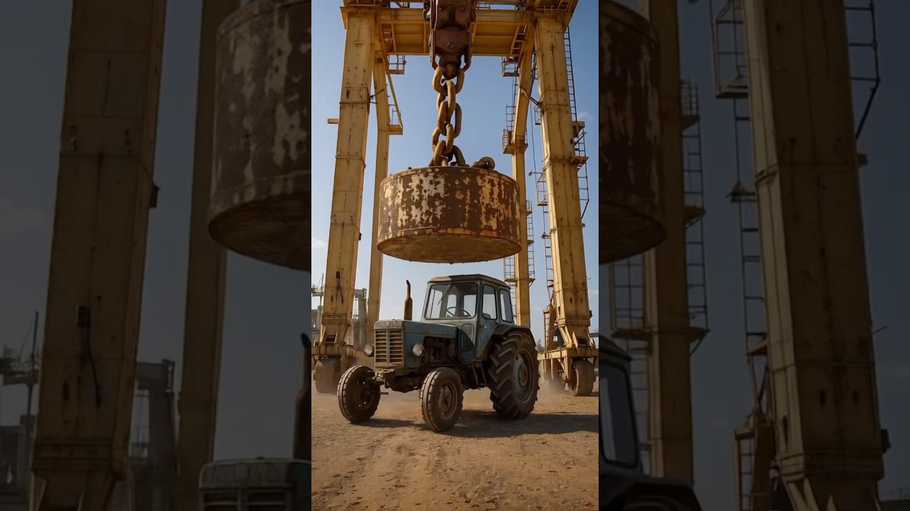 Прессом на трактор 3 попытка. Песня: Семён Фролов - Синий трактор