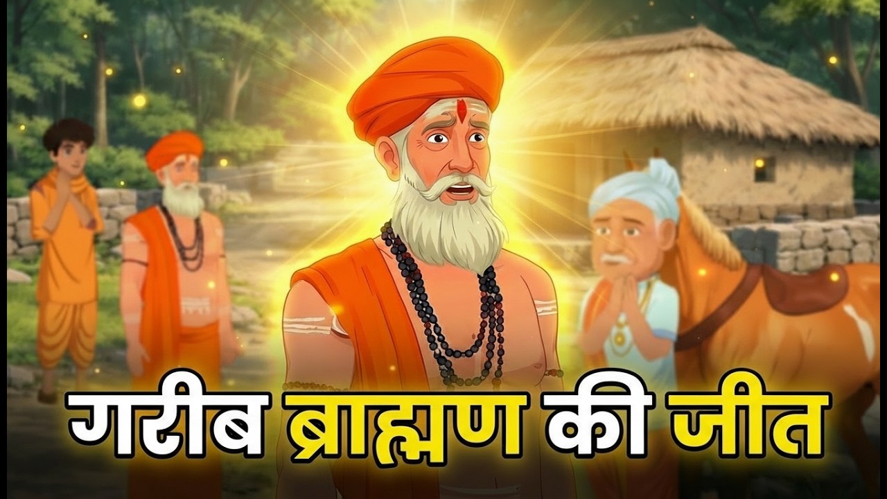 गरीब ब्राह्मण की जीत | सूरदास की सच्ची भक्ति कथा |  Moral Cartoon Story in Hindi | 2D Animation